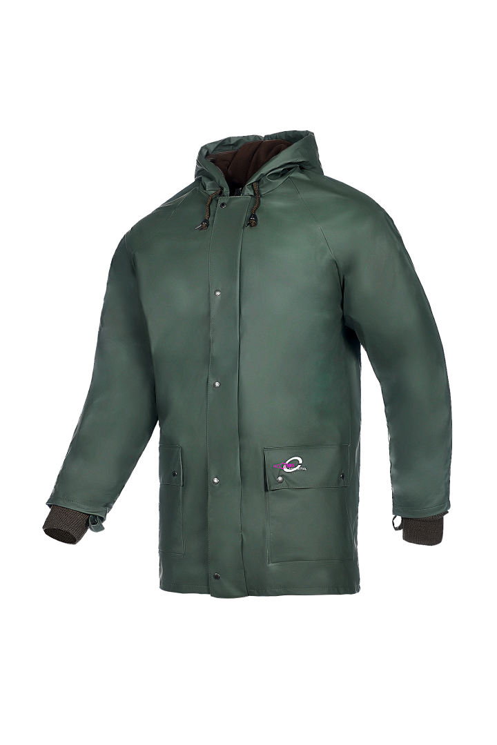 FLEXOTHANE Fleece Lined Waterproof Coat Green (4893)