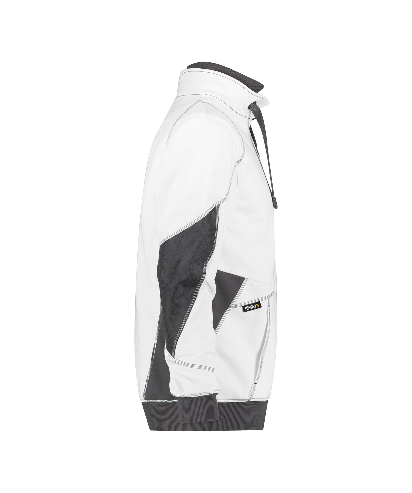 DASSY Stellar Half Zip Sweatshirt White/Grey