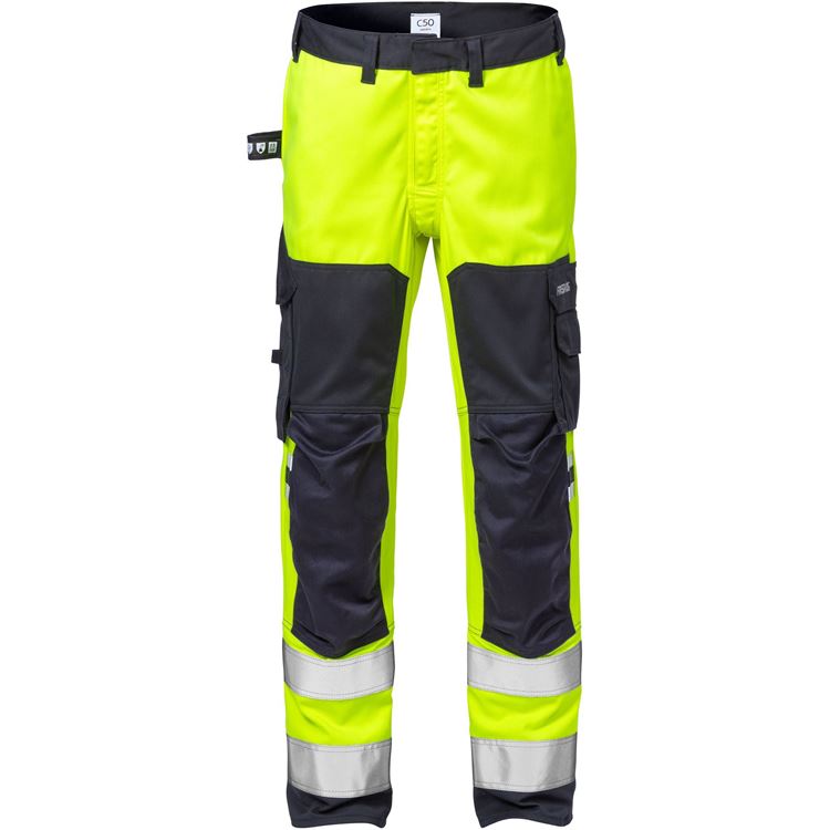 Flamestat High Vis Yellow/Navy Stretch Trousers Class 2 2161 ATHF