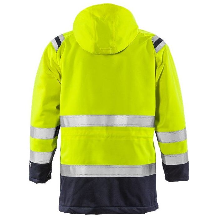 Flamestat high vis Yellow/Navy Airtech® Winter Parka Class 3 4086 ATHR