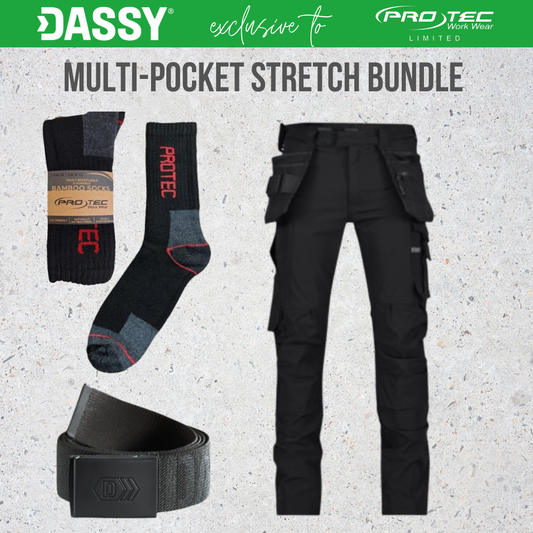 DASSY MULTI-POCKET STRETCH TROUSER BUNDLE
