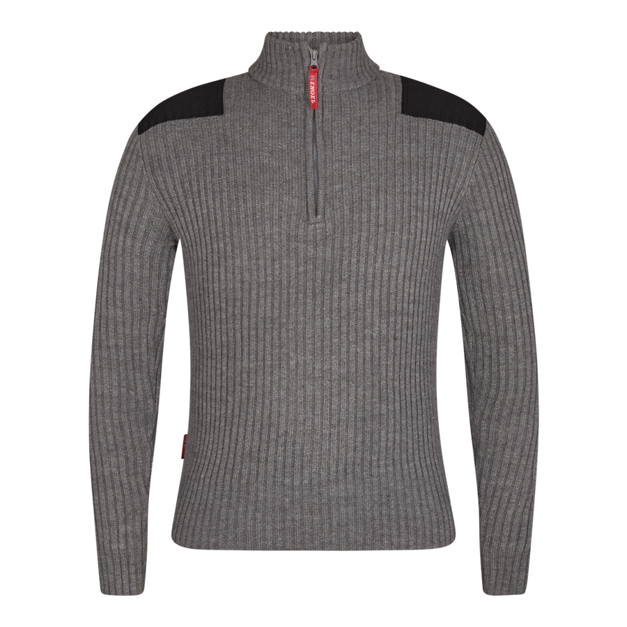 ENGEL Combat 1/2 zip knit Jumper 8017 CHARCOAL