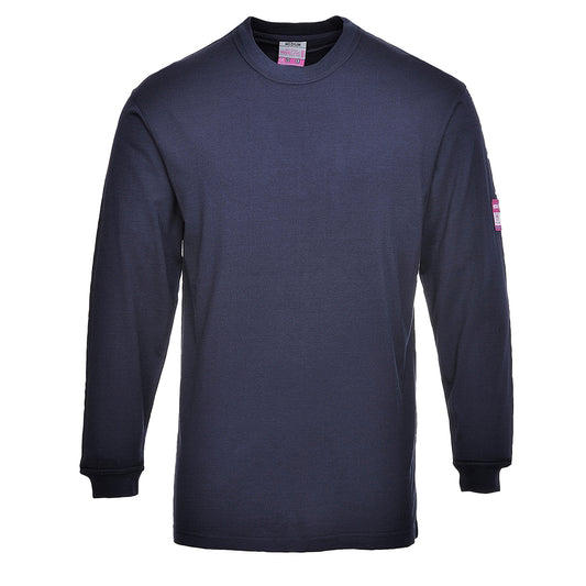 FR11 Flame Resistant Anti-Static Long Sleeve T-Shirt Navy