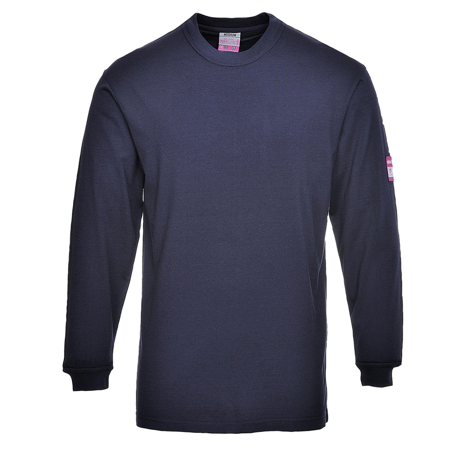 FR11 Flame Resistant Anti-Static Long Sleeve T-Shirt Navy