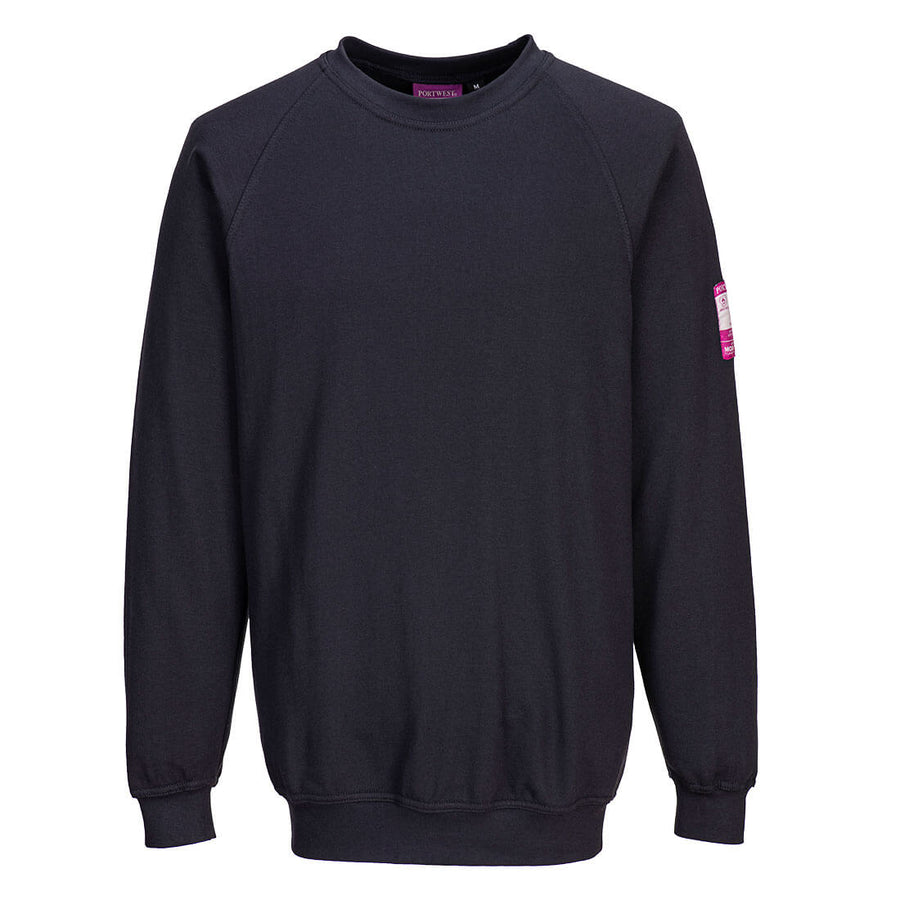 FR12 - Flame Resistant Anti-Static Long Sleeve Sweatshirt Navy