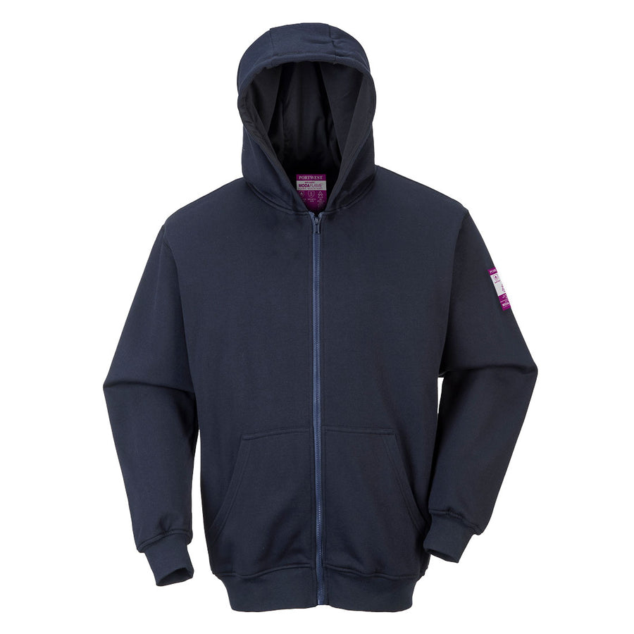 FR81 - FR Zip Front Hooded Sweatshirt Navy