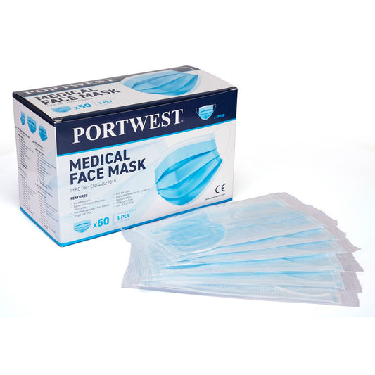Individually Wrapped Medical Face Mask (Box of 50)