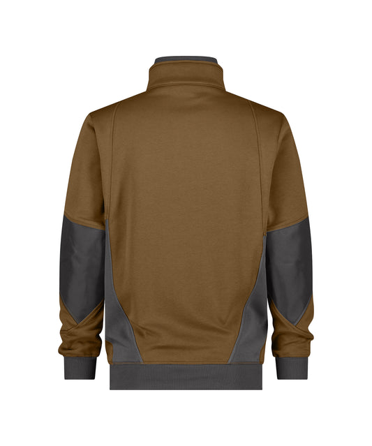 DASSY Stellar Half Zip Sweatshirt Clay Brown/Grey