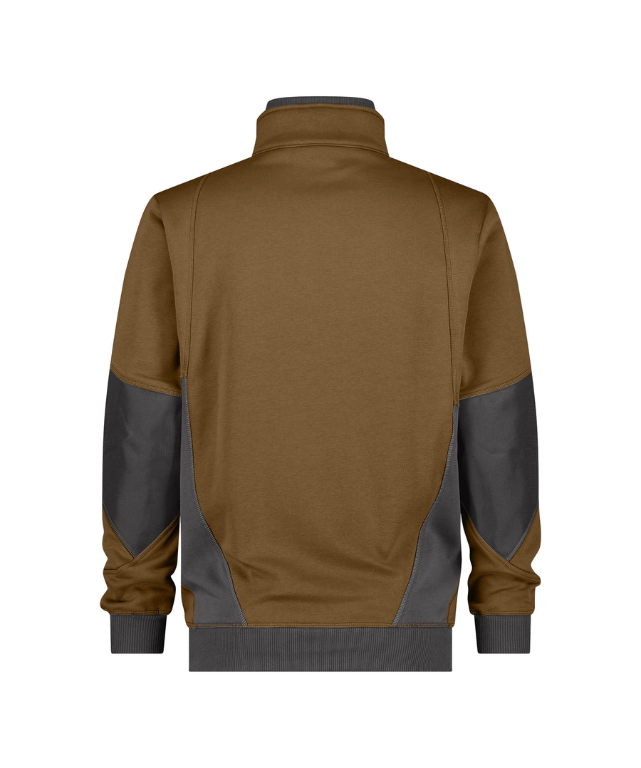 DASSY Stellar Half Zip Sweatshirt Clay Brown/Grey