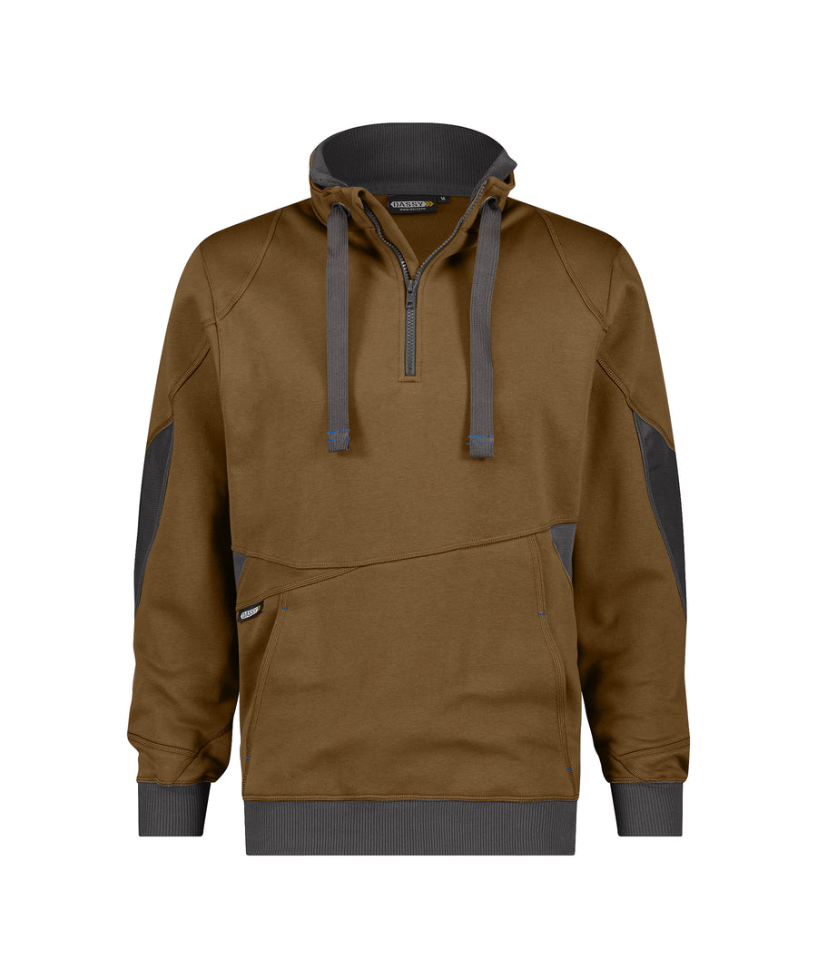 DASSY Stellar Half Zip Sweatshirt Clay Brown/Grey