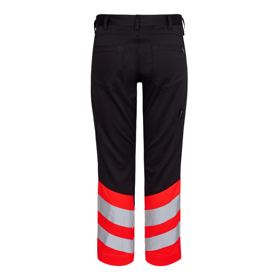 Super Stretch Safety Trousers with Hi Vis Red 2546