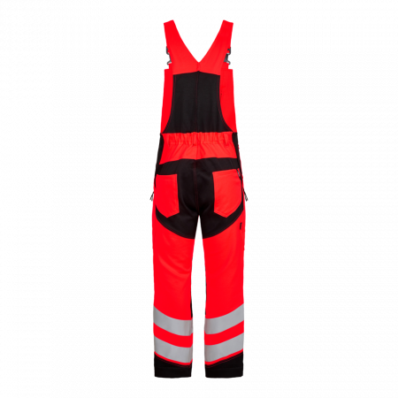 Hi Vis Super Stretch Red Safety Bib n Braces 3544