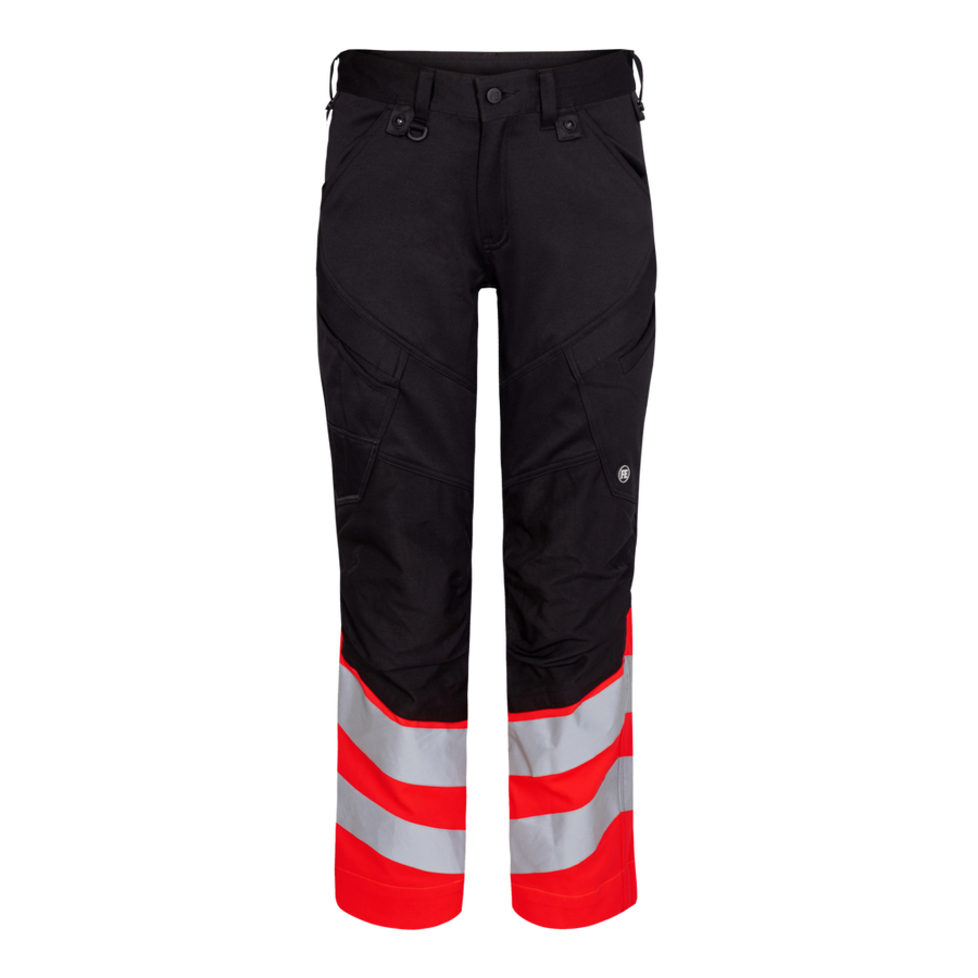 Super Stretch Safety Trousers with Hi Vis Red 2546