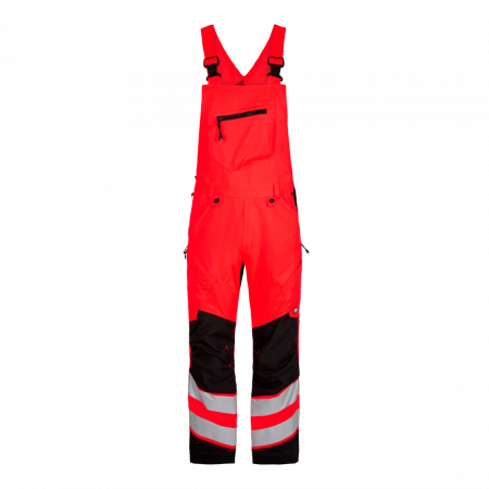 Hi Vis Super Stretch Red Safety Bib n Braces 3544