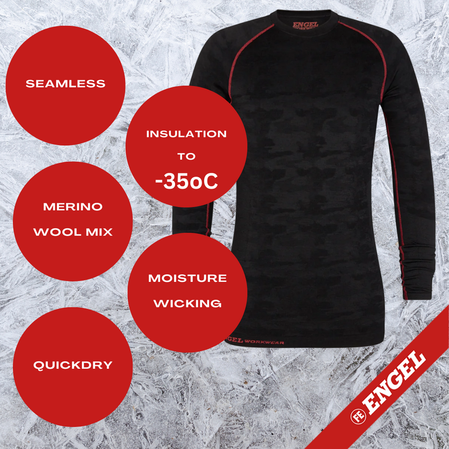 ENGEL Thermal Bamboo & Merino Wool Breathable Seamless Top