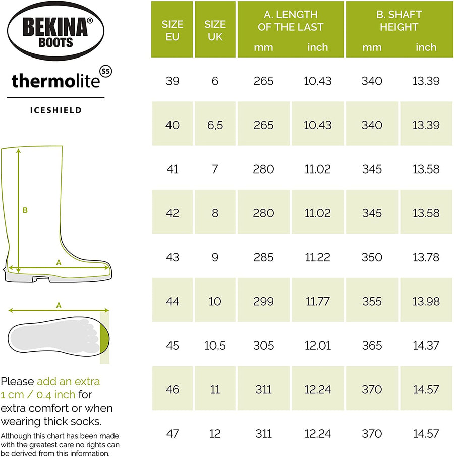 *SPECIAL OFFER* Bekina Thermolite IceShield, steel toe cap and midsole (S5)