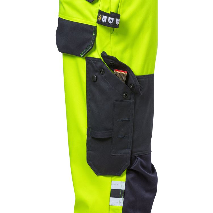 Flamestat High Vis Yellow/Navy Stretch Trousers Class 2 2161 ATHF