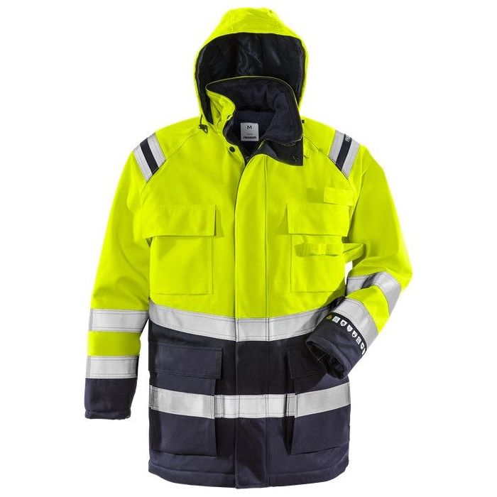 Flamestat high vis Yellow/Navy Airtech® Winter Parka Class 3 4086 ATHR