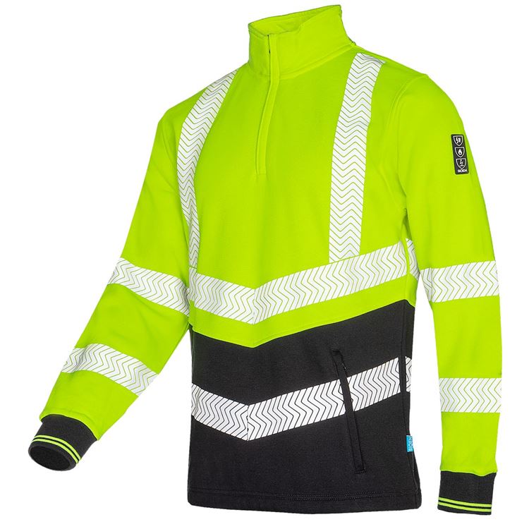 Corran Hi-vis Yellow/Navy Sweater With FR/ARC Protection 616a