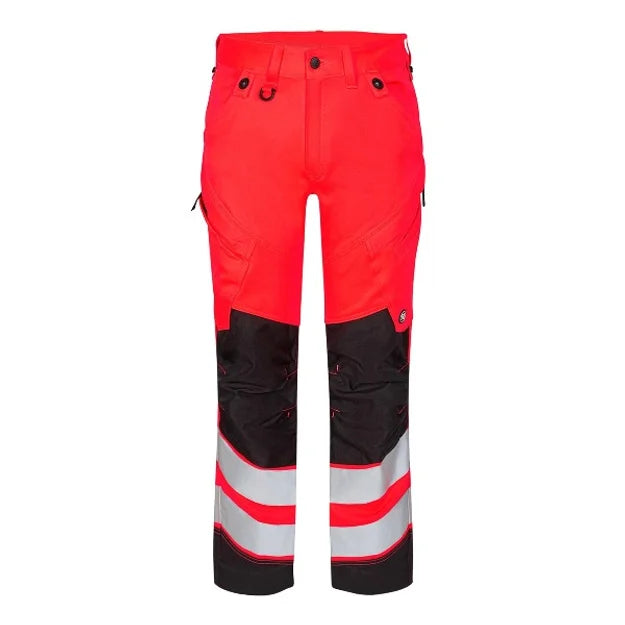 ENGEL Safety Stretch Hi Vis Red Trousers 2544