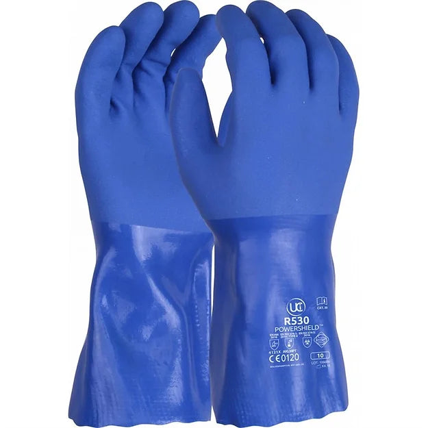 R530 PowerShield - Blue Triple Dip PVC Gauntlet