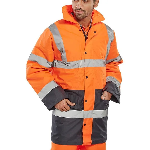 Hi Vis Safety Two Tone Traffic Jacket