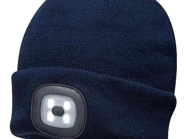 Portwest Beanie with Re-chargeable LED light