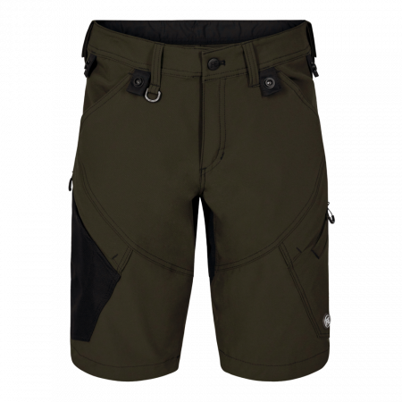 ENGEL X-Treme Forest Green work shorts with 4-way stretch